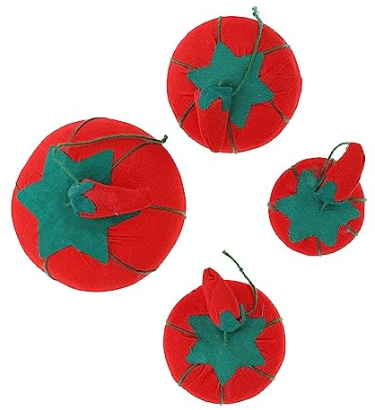 CIMAXIC Nadelkissen in Tomatenform Nähnadelhalter Haarnadelkissen Pp-baumwollmaterial Stabil Dem Tisch