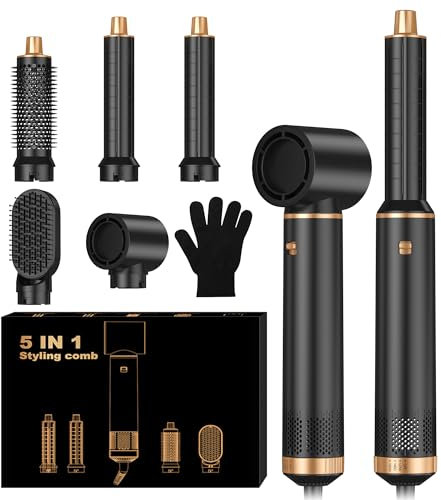 Magic Styler 5 in 1 Hair Styler, Air Styler Set with Curl Straighten, Volumise, Smooth and Drying for Styling, Magic Hair Styler Air Styler for All Hair Type/Length