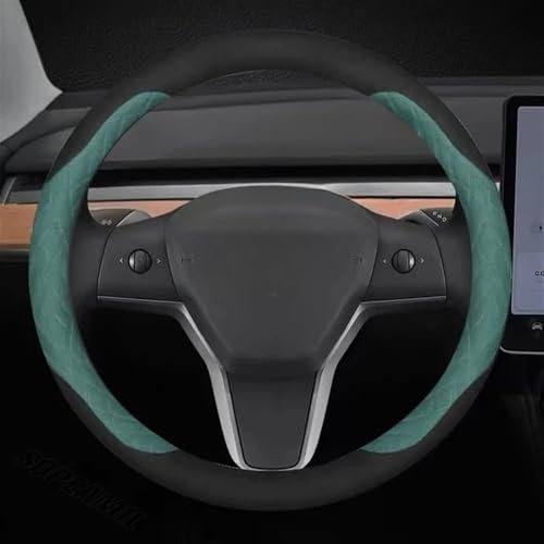 Couverture Volant Voiture Housse de Volant en Peau de Chamois pour Voiture pour modèle 3 pour modèle Y pour modèle X pour modèle S 2018 2019-2022-2024 Housse Protection Volant