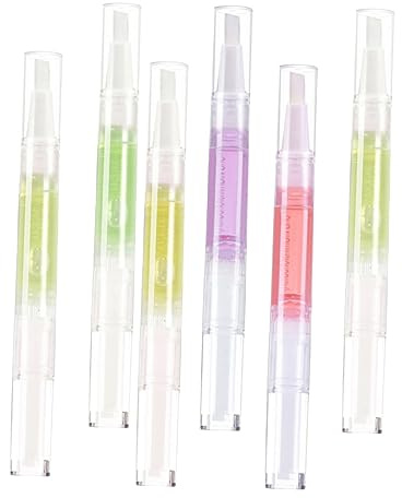 Ipetboom 6piezas Bolígrafos Reparadores de Uñas y Aceites para Masaje de Cutículas Aceite Nutritivo para Uñas Pluma Hidratante para Manicura Estilo Mixto Varios estilos