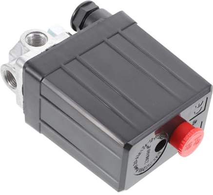 jojofuny Air Pressure Switch Valve Compressor Shut off Valves Dual Pressure Gauges User-friendly