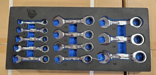 Mini Ratschen Schlüssel Satz Maul Ring Ratschenschlüssel-12 tlg. 8-19mm