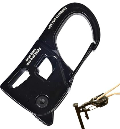 Afectador de cuerda de la tienda: tensor de línea ajustable para acampar y uso al aire libre, duradero y liviano | Ajustador de cuerda de tienda fácil de usar, configuración segura de la tienda, resis