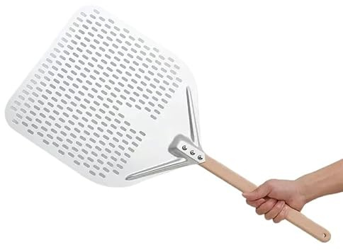 YUCHUANGYE Pala per Pizza Pala for Pizza Grande, Manico Corto, Quadrata, Antiaderente, for Forno Pala Pizza Corta(13inch 74cm Wood)