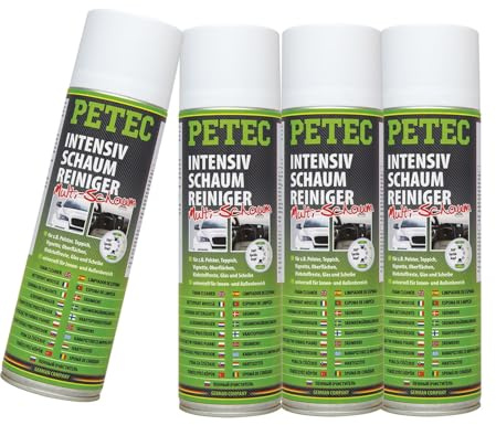 PETEC 4x 72850 Scheibenreiniger (500 ml) | 72850, Schaumreiniger