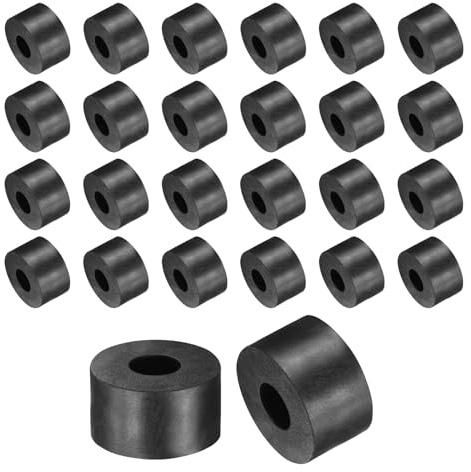 sourcing map Lot de 60 entretoises rondes en caoutchouc anti-vibrations 18 mm de diamètre extérieur x 7 mm de diamètre intérieur x 10 mm de hauteur
