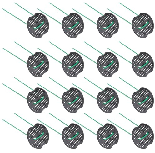 Toyvian Piquets de U Galvanisés 15 Cm Joints Noirs pour Jardin et Pelouse, Kit 100 Pièces pour Fixation de Toile Paysagère et Tuteurs Extérieurs