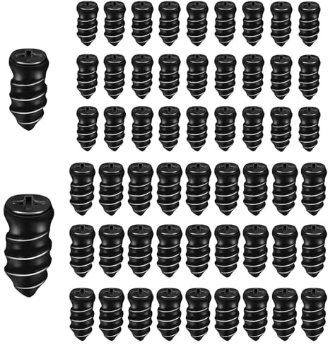NQEUEPN 200pcs Clous Réparation Pneus, Bouchons Pneu Vis Caoutchouc Spiralé Kit Réparation d'Ongles sous Vide Libre-Service Outils Crevaison Rapide pour Voiture Camion Moto (100 Petit et 100 Grand)