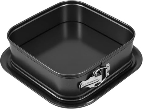 Molde desmontable antiadherente cuadrado de metal for hornear tartas caseras, ideal for hacer cheesecakes(A(30cm))