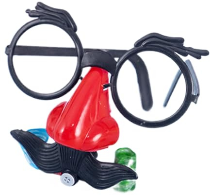 Nasenbrille – Lustiges Kostümzubehör, große Drachenbrille, Schnurrbart-Nasenbrille für Männer, Frauen, Kinder und Erwachsene