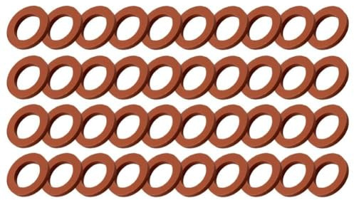 Lawnoval Lot de 40 rondelles de tuyau d'arrosage robustes, joints toriques standard en caoutchouc thermoplastique de 1,9 cm pour robinets et pommeaux de douche qui fuient, rouge