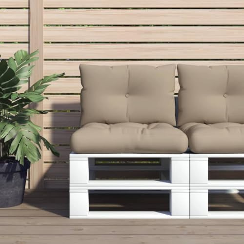 Yisssmeng Taupe 24x23.6x3.9in Outdoor Cushions for Pallet Furniture, 100% Polyester Weather-Tough Seat Pad, Modern Style for Patio, Garden & Indoor Living Room