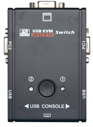 Buhdjfnke Box Adapter 2 in 1 Out KVM Switch 2 Ports VGA Splitter for Mouse Keyboard Printer Share Switcher
