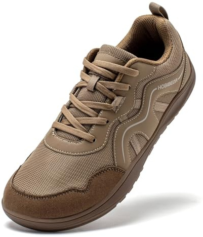 HOBIBEAR Minimalist Trail Runner for Men Women Zero Drop FitnessTrainers Barefoot Shoes Walking Sneakers Flexible & Lightweight for Everyday Comfort Dark Brown
