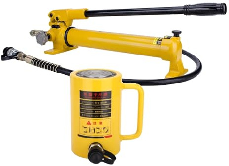 Corsa 4 pollici/100 mm con pompa manuale CP-700, martinetto idraulico con cilindro lungo 30 tonnellate, martinetto retrattile automatico for navi, ponti, edilizia(30T jack+CP-700 hand pump)