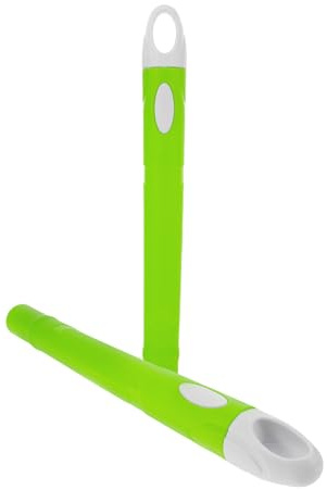 TOVINANNA Empuñadura de Repuesto para Mango de Escoba y Trapeador, 2 Piezas de Plástico Ligero Verde, Orificio para Colgar, Compatible Accesorios de Limpieza Doméstica, Mango de Agarre