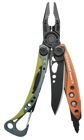 Leatherman Skeletool CX, Acero Inoxidable, Made in USA, Aurora | Multiherramienta 7 en 1 Para Camping y Supervivencia