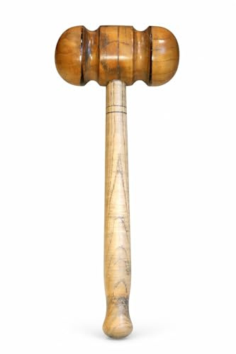 SAZORO Professional Wooden Bat Mallet, Heavy-Duty Hardwood Cricket Bat Knocker for Conditioning and Shaping