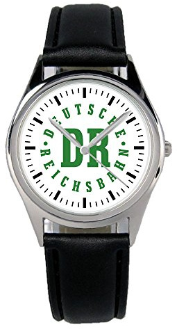 KIESENBERG Armbanduhr Deutsche Reichsbahn DDR Geschenk Artikel Idee Fan Damen Herren Unisex Analog Quartz Lederarmband Uhr 36mm Durchmesser B-1172