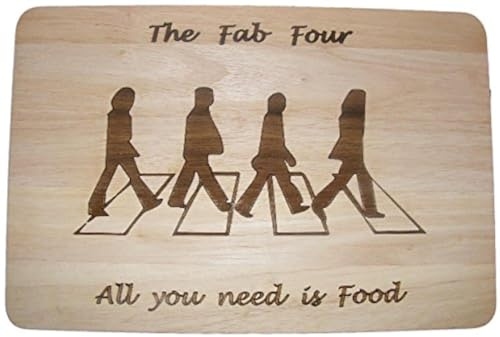 The Beatles Fab Four 4 Schneidebrett Käsebrett Platzset Geschenk