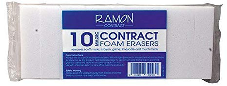 Magic Eraser Sponges - For Stain and Mark Removal without the need for Chemcials - pack of 10