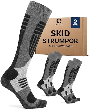 Occulto skidstrumpor män 2 pack, 4 pack (modell: Felix) 2 par svart 43-46