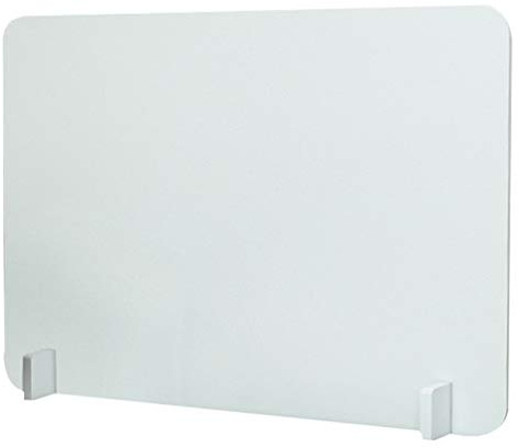 NUOBESTY White Pvc Desk Partition Board with Edge for School and Restaurant | School Season Decor, Wearproof Spray Proof Finish, Office Desk Separator Panel, Desktop Divider for Table Partition