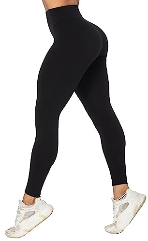 Sunzel Sunzfly Leggings for Women Yoga Pants with Tummy Control & High Waist for Workout Lounge Gym 28 Black Small
