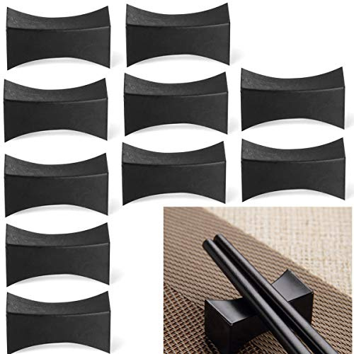 Haosell 10 Pack Essstäbchen Ablagen schwarz Restaurants Zubehör Essstäbchenablagen Chopsticks Shelves Essstäbchen Halter Chopstick Rest Essstäbchen Halterung