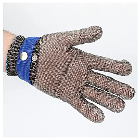 Gants Résistants Aux Coupures Gants Métalliques Anti-coupure, Gants De Travail De Sécurité De La Viande De Boucherie De Chef Boucherie, Gants En Métal À Charnière De Qualité Alimentaire(S/22.5CM)