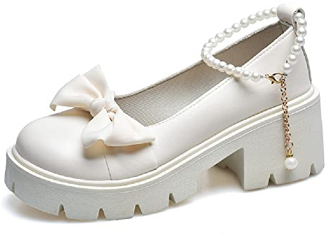 Mary Janes Chaussures à Plateforme pour Femme - Cheville - Escarpins Gothiques à Plateforme - Chaussures à Plateforme épaisse - Chaussures habillées en Cuir Verni