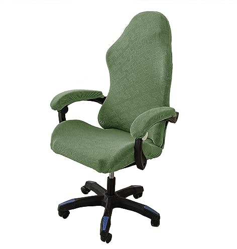 Funda Gaming Elásticas con Brazos 4 Piezas, Funda para Silla de Juegos Gamer Ergonómicas Universales Protector Lavable Extraíble, Verde
