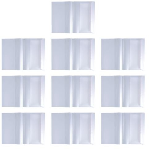 KGDUYC Buchumschlag - 10Pcs Transparenter Buchumschlag, Buchumschläge Schulbücher, SchutzhüLle, BuchhüLle Transparent, Buchumschläge Schulbücher, Wasserdichte BuchhüLle, Für Das Home Office Der Schule