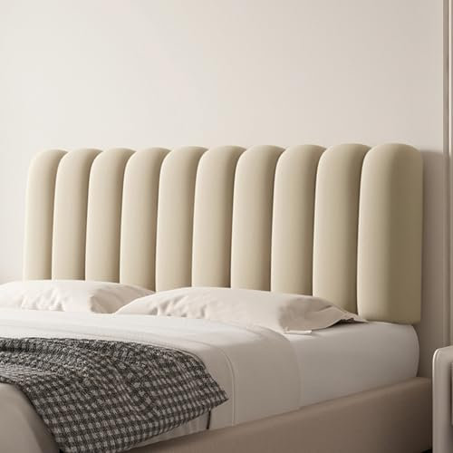 ZZYK Kopfteilkissen Rückenlehne Wandkissen Rechteckiges Gepolstertes Vlies Kopfteil Bettauflage Kissen Lendenwirbel Abnehmbarer Bezug Für Wohnheim Schlafzimmer,Braun,Paste 53/135cm
