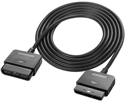Hanprmeee PS2 Controller Extension Cable Cord,Extender Cable Compatible with Playstation 2 PS2 Game Console Wired Controller (1.8M)