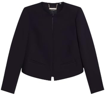 Ted Baker Damen Manabjl Cropped Tailored Jacket Jacke, Navy, 40
