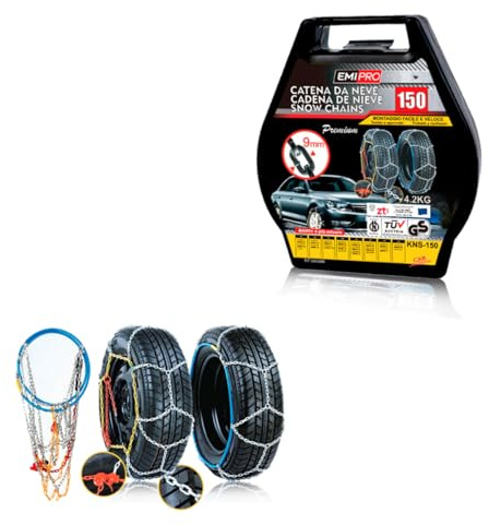 Cadenas de nieve 245/65R17, 255/60R17, 265/55R17, 245/60R18, 255/55R18, 265/50R18, 275/50R18, 285/45R18, 215/65R19. 245/55R19, 255/50R19, 265/45R19, 285/40R19, 295/35R19