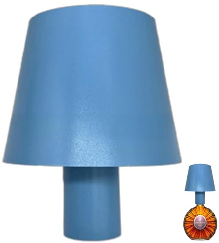 Generico Lampada per bottiglie senza fili, lampada da tavolo senza fili a LED per bottiglie di vino con 3 modalità di colore, lampada da tavolo a batteria dimmerabile per camera da letto, bar (Blu)
