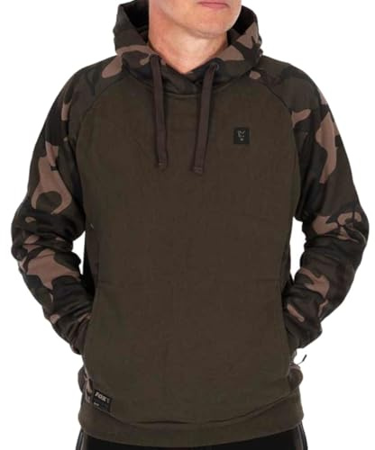 Fox Khaki/Camo Pullover Premium Hoodie - Angelpullover, Pullover für Angler, Angelbekleidung