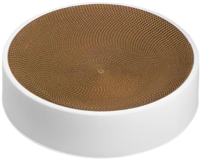 PETLIMA® | Premium Kratzbett rund ⌀ 41cm für Katzen – Kratzbrett modernes Design, ideale Oberfläche zum kratzen und schlafen, nachbestellbare Kratzpappe, schont Sofa und Teppich vor Kratzspuren