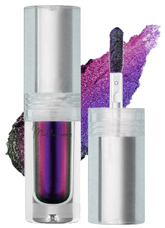 Glitzer Lidschatten, Lila Flüssige Chamäleon Lidschatten, Metallic Doppelte Farbe Eyeshadow Stick, Schimmernder Lidschattenstift, Wasserdichtes, Langanhaltende, Fantastischer Farbwechseleffekt (#03)