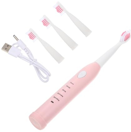 Kinder Elektrozahnbürste mit USB Ladefunktion, Weichen Borsten, Rosa | 1 Satz, Kunststoffgehäuse aus Abs, , für Zähne und Zahnfleisch, Tiefenreinigung