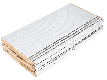 Tampon d'isolation Phonique Chaleur Tampon D'isolation Thermique En Caoutchouc Butyle Pour Voiture Insonorisant Barrière Acoustique Noir 2/10/15/17/34 Pièces 80 Mil 25 Pieds Carrés(10piece 600x400mm1)