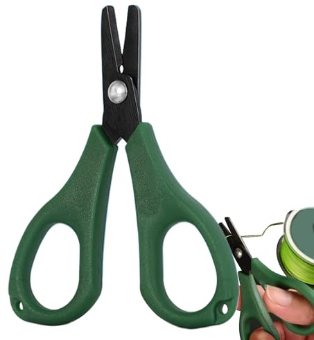 Tijeras de pesca con mosca, tijeras de pesca para cortar cebos - Accesorios de pesca, accesorios de mango antideslizante | Pinzas de tijeras portátiles de 3,94 pulgadas, tijeras de pesca de alambre