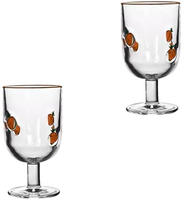 Bicchieri da succo vintage con motivo limone, set 4 bicchieri robusti in vetro da 360 ml, per cocktail, decorazioni per l'acqua, feste, stile vintage essenziale, bicchieri da portata per succhi