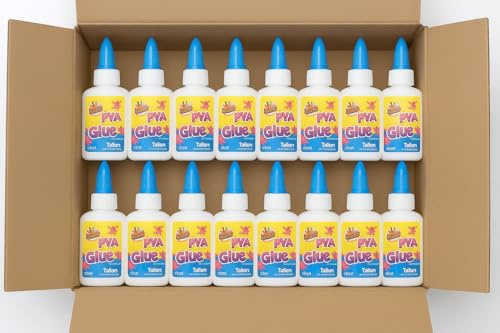 Sixstore 24 Pack Kids PVA Glue 40ml Each Bottle Washable Non Toxic Safe Craft Glue for Toddlers Children School Arts Crafts Paper Fabric