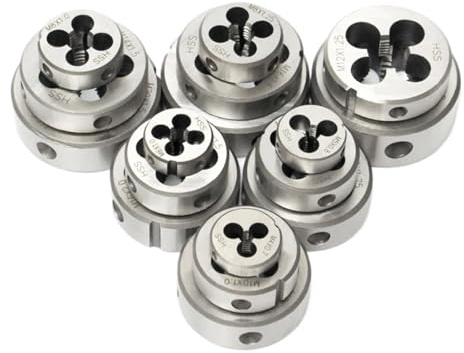 Troquel de roscado redondo HSS - Herramienta de corte de acero de aleación de mano derecha métrica for M1 a M13 -(M12x1.25)