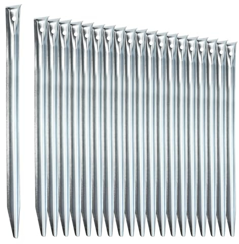 20 Stück Zeltheringe 30 cm Heringe Zelt Heringe Erdnägel Stabil aus Stahl Bodenanker für Camping Outdoor Wandern