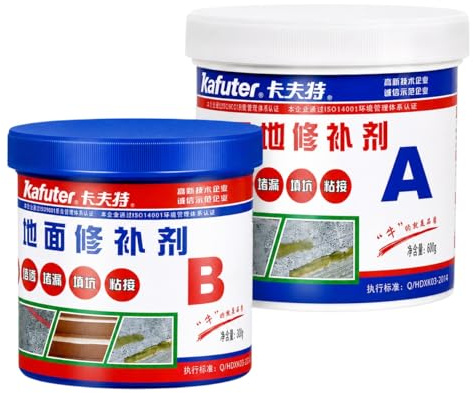 VIDOO AB Adhesivo Epoxi Transparente Gris para Reparación Hormigón 900 g, Parche para Hormigón y Relleno Grietas Suelos Cemento, Garajes Comerciales, Selladores Piscinas
