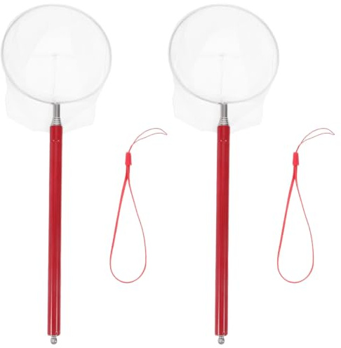 LIGHTAOTAO 2 St Akvarienät med Teleskophandtag i Rostfritt Stål Justerbart Fisknät med Fin Mask för Skonsam Fångst av Räkor och Små i Akvarier och Dammar